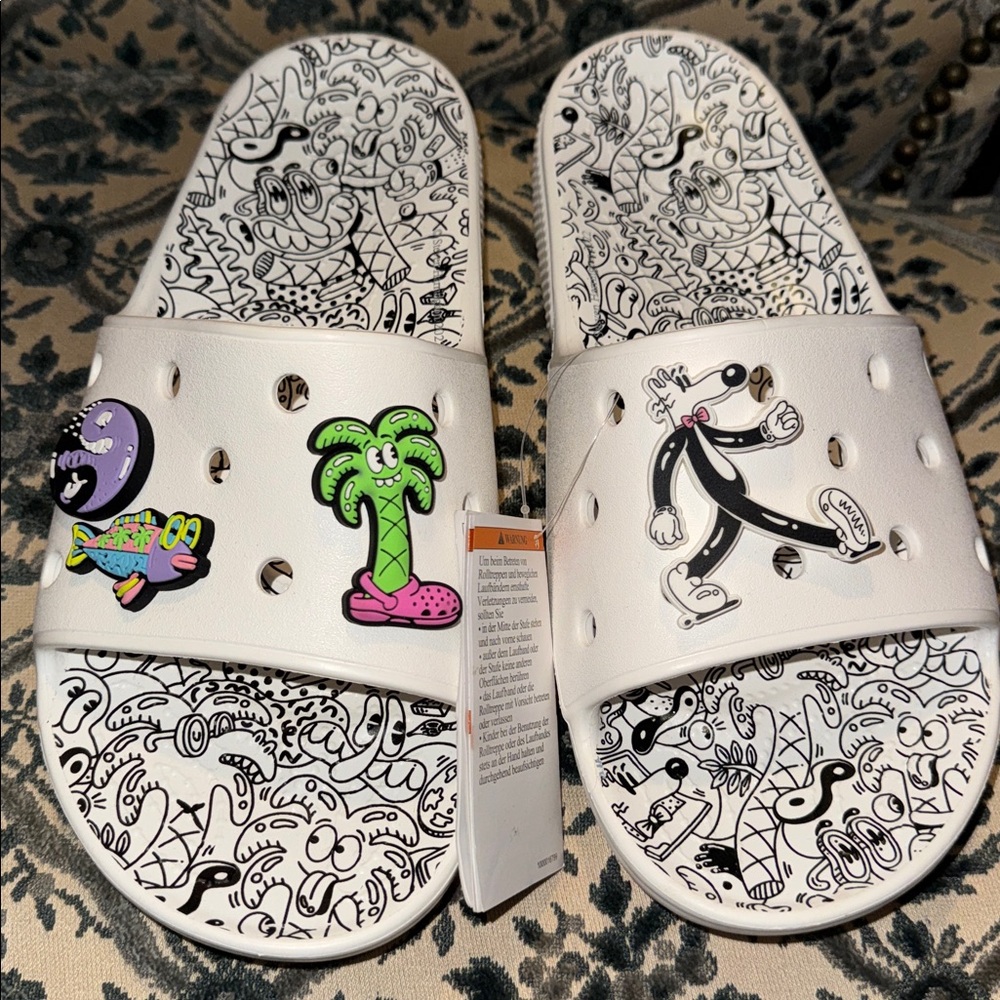 Crocs Steven Harrington Classic Slide Sandals & Original Limited Edition Jibbitz - Picture 5 of 11